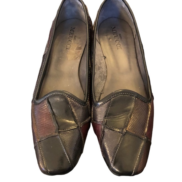 Sesto Meucci Black & Brown Patchwork Flats size 8 - Picture 7 of 7
